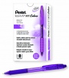 Pentel R.S.V.P. RT Colors New Retractable Ballpoint Pen, Medium Line, Violet Barrel, Violet Ink, Box of 12 (BK93CRV-V)