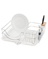 Prevent dish washing disasters with simplehuman's ingenious rack system, designed to keep your dishes organized and spotless. With an extra-large capacity that does it all, this rack helps you customize your cleaning experience with removable pieces that gently cradle even your most delicate dishes. Five-year warranty. Prevent dish washing disasters with simplehuman's ingenious rack system, designed to keep your dishes organized and spotless. With an extra-large capacity that does it all, this rack helps you customize your cleaning experience with removable pieces that gently cradle even your most delicate dishes. Five-year warranty.