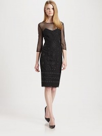 An instant must-have, this design features a classically feminine neckline adorned by lovely lace. The embroidered bodice will not go unnoticed.Lace along sweetheart necklineThree-quarter sleevesSide zipperAbout 38 from shoulder to hemPolyesterDry cleanImported Model shown is 5'10 (177cm) wearing US size 4. OUR FIT MODEL RECOMMENDS ordering true size. An instant must-have, this design features a classically feminine neckline adorned by lovely lace. The embroidered bodice will not go unnoticed.Lace along sweetheart necklineThree-quarter sleevesSide zipperAbout 38 from shoulder to hemPolyesterDry cleanImported Model shown is 5'10 (177cm) wearing US size 4. OUR FIT MODEL RECOMMENDS ordering true size.