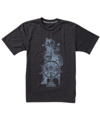 Ship-shape. A peg-legged bear pirate graphic on this tee from Quiksilver adds just enough cool without going overboard. Ship-shape. A peg-legged bear pirate graphic on this tee from Quiksilver adds just enough cool without going overboard.