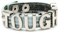 BCBGeneration Mint Cobra and Silver Tone Tough Love Affirmation Bracelet BCBGeneration Mint Cobra and Silver Tone Tough Love Affirmation Bracelet