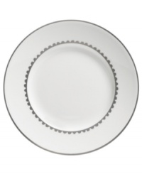 Vera Wang marries modern shapes with traditional lace in this set of dinnerware. The dishes are decidedly timeless. Platinum trim and banding add delicate feminine touches to this white bread and butter plate. Vera Wang marries modern shapes with traditional lace in this set of dinnerware. The dishes are decidedly timeless. Platinum trim and banding add delicate feminine touches to this white bread and butter plate.
