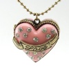 DaisyJewel Locket Necklace: Betsey Johnson Cake Heart Pave Crystal Encrusted Pink High Quality Pendant Locket with Magnetic Closure & Secret Sparkly Mini Diamond Ring - Accented by Gold Love Sashay on 30 to 33 in. Adjustable Ball Chain with Arrow and BJ S
