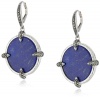 Judith Jack Coins Sterling Silver, Marcasite and Lapis Coin Drop Earrings