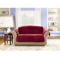 Sure Fit Deluxe Pet fort Loveseat Slipcover, Burgundy Sure Fit Deluxe Pet fort Loveseat Slipcover, Burgundy