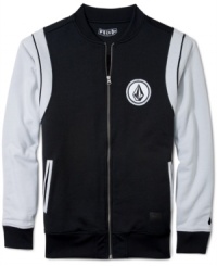 Upgrade your denim style with this zip front fleece jacket from Volcom. It's ready for your fall look. Upgrade your denim style with this zip front fleece jacket from Volcom. It's ready for your fall look.