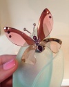 Swarovski Pink Butterfly Figurine with Stand