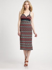 Signature knit in a flattering Empire-waist, slip style.Spaghetti strapsSolid banded Empire waistLow backAbout 45 from shoulder to hem72% cotton/28% viscoseDry cleanImported of Italian fabricModel shown is 5'10 (177cm) wearing US size 4. Signature knit in a flattering Empire-waist, slip style.Spaghetti strapsSolid banded Empire waistLow backAbout 45 from shoulder to hem72% cotton/28% viscoseDry cleanImported of Italian fabricModel shown is 5'10 (177cm) wearing US size 4.