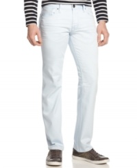 Casual and comfortable, these Guess jeans are just what your weekend wardrobe wanted. Casual and comfortable, these Guess jeans are just what your weekend wardrobe wanted.