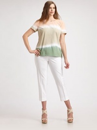 Timelessly tie-dyed, this tee offers you a classic fit with a touch of stretch and universal charm. Crew neckShort sleevesPull-on styleAbout 25 from shoulder to hem92% cotton/8% spandexHand washImported Timelessly tie-dyed, this tee offers you a classic fit with a touch of stretch and universal charm. Crew neckShort sleevesPull-on styleAbout 25 from shoulder to hem92% cotton/8% spandexHand washImported