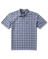 Clean and crisp. A smooth design makes this shirt from Quiksilver an instant classic to add to your summer wardrobe.
