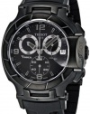 Tissot Men's T0484173705700 T-Race Black Chronograph Dial Black Rubber Strap Watch