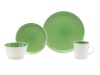 Oneida Color Burst Kiwi Green 16-Piece Dinnerware Set, Service for 4