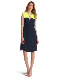 BCBGMAXAZRIA Women's Jimi Color Block Sleeveless Dress BCBGMAXAZRIA Women's Jimi Color Block Sleeveless Dress