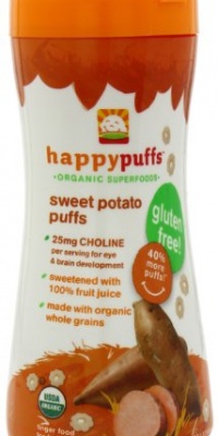 Happy Baby Gluten-Free Organic Puffs, Sweet Potato Puffs, 2.1-Ounce Containers (Pack of 6)