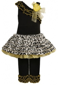 Size-6, Yellow, BNJ-7874R, 2-Piece Asymmetric Zebra Print Eyelash Ruffles Dress and Legging Set,Bonnie Jean Little Girls Party Dress Size-6, Yellow, BNJ-7874R, 2-Piece Asymmetric Zebra Print Eyelash Ruffles Dress and Legging Set,Bonnie Jean Little Girls Party Dress