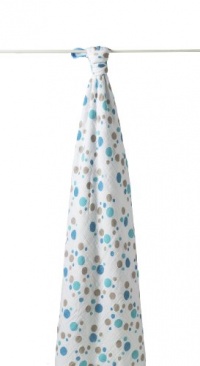 aden + anais Cozy Muslin Swaddling Wrap, Star Bright/Blue Spots aden + anais Cozy Muslin Swaddling Wrap, Star Bright/Blue Spots