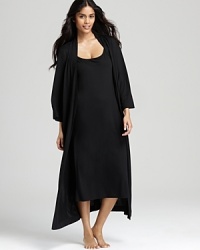 A simply chic three-quarter sleeve knit robe from Natori. A simply chic three-quarter sleeve knit robe from Natori.