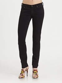 Slim, straight-leg denim in a chic, slightly cropped silhouette.THE FITSkinny fitMedium rise, about 7¼Inseam, about 30THE DETAILSZip flyFive-pocket style80% cotton/15% modal/5% polyurethaneMachine washMade in USA of imported fabricModel shown is 5'9½ (176cm) wearing US size 4. Slim, straight-leg denim in a chic, slightly cropped silhouette.THE FITSkinny fitMedium rise, about 7¼Inseam, about 30THE DETAILSZip flyFive-pocket style80% cotton/15% modal/5% polyurethaneMachine washMade in USA of imported fabricModel shown is 5'9½ (176cm) wearing US size 4.