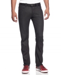 The whole kitchen sink. These jeans from Armani have every modern attribute needed to keep your denim style on point. The whole kitchen sink. These jeans from Armani have every modern attribute needed to keep your denim style on point.