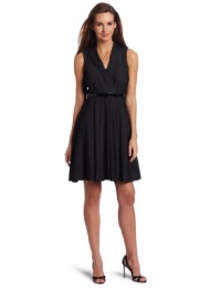 Anne Klein Dresses Women's Jersey Belted Surplice Dress Anne Klein Dresses Women's Jersey Belted Surplice Dress
