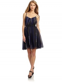 THE LOOKAbstract print, alloverGentle draping, front and backThin spaghetti straps with tie closureBelted waistBack zip with hook-and-eye closureTHE FITAbout 37 from shoulder to hemTHE MATERIALSilkSilk liningCARE & ORIGINDry cleanImportedModel shown is 5'10 (177cm) wearing US size Small. THE LOOKAbstract print, alloverGentle draping, front and backThin spaghetti straps with tie closureBelted waistBack zip with hook-and-eye closureTHE FITAbout 37 from shoulder to hemTHE MATERIALSilkSilk liningCARE & ORIGINDry cleanImportedModel shown is 5'10 (177cm) wearing US size Small.