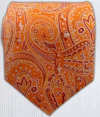 100% Silk Woven Pumpkin 21st Century Paisley Tie 100% Silk Woven Pumpkin 21st Century Paisley Tie