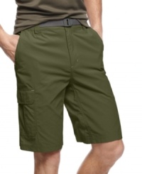 Get protected. Comfortable flat-front shorts from Columbia have Omni-Shade UPF 30 sun protection so you can enjoy your day without worry. Get protected. Comfortable flat-front shorts from Columbia have Omni-Shade UPF 30 sun protection so you can enjoy your day without worry.