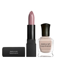 Introducing Lip & Nail by Deborah Lippmann.Deborah Lippmann is thrilled to introduce a new category to her line: Lips. She has taken the guesswork out of finding the perfect pairing with her new sets, each including complementary lip and nail shades.When developing this new lip category, formula was a top priority. It was important to create a lipstick that was creamy, shiny and easy to use-just like her polishes. Deborah Lippmann's lipstick offers all that is important to her in a product: long-lasting and lightweight texture with a gorgeous glossy finish, as well as wearable color. Her everyday duet is My Touch My Kiss, which contains a sheer, nude-mauve lip color called I'm Every Woman and a sheer, bare-beige lacquer called Naked. This set is perfect for everyone, every day. You can't go wrong with these modern nude tones that flatter all and complement any outfit. Naked tends to be Deborah's go-to nail shade for fashion shoots, and I'm Every Woman is a must-have color for your everyday wardrobe-once you try it, you'll always have to have it with you. Introducing Lip & Nail by Deborah Lippmann.Deborah Lippmann is thrilled to introduce a new category to her line: Lips. She has taken the guesswork out of finding the perfect pairing with her new sets, each including complementary lip and nail shades.When developing this new lip category, formula was a top priority. It was important to create a lipstick that was creamy, shiny and easy to use-just like her polishes. Deborah Lippmann's lipstick offers all that is important to her in a product: long-lasting and lightweight texture with a gorgeous glossy finish, as well as wearable color. Her everyday duet is My Touch My Kiss, which contains a sheer, nude-mauve lip color called I'm Every Woman and a sheer, bare-beige lacquer called Naked. This set is perfect for everyone, every day. You can't go wrong with these modern nude tones that flatter all and complement any outfit. Naked tends to be Deborah's go-to nail shade for fashion shoots, and I'm Every Woman is a must-have color for your everyday wardrobe-once you try it, you'll always have to have it with you.