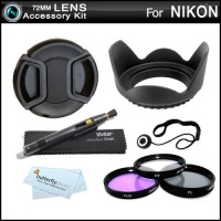 72mm Essential Filter Kit Bundle For Nikon D600 Digital SLR Camera (That uses 24-24-85mm f/3.5-4.5G ED VR Lens) Includes 72mm Multi-Coated 3 PC Filter Kit (UV, CPL, FLD) plus Lens Hood plus Snap-On Lens Cap plus lens Cap Keeper plus Lens Pen Cleaner and M 72mm Essential Filter Kit Bundle For Nikon D600 Digital SLR Camera (That uses 24-24-85mm f/3.5-4.5G ED VR Lens) Includes 72mm Multi-Coated 3 PC Filter Kit (UV, CPL, FLD) plus Lens Hood plus Snap-On Lens Cap plus lens Cap Keeper plus Lens Pen Cleaner and M