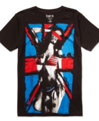 This graphic t-shirt from Bar III takes your casual style and adds some serious cool. This graphic t-shirt from Bar III takes your casual style and adds some serious cool.