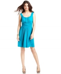It's the effortless ease of wearing AGB's solid jersey dress that draws you in, but the chic ruched details and alluring scoop neckline are what define it as a forever favorite. It's the effortless ease of wearing AGB's solid jersey dress that draws you in, but the chic ruched details and alluring scoop neckline are what define it as a forever favorite.