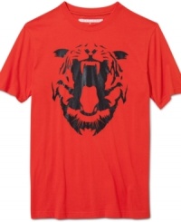 Get ready with a roar. This graphic t-shirt from Sean John will rise to the top of the casual food chain. Get ready with a roar. This graphic t-shirt from Sean John will rise to the top of the casual food chain.