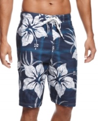 Catch the wave! You'll be ready to ride in style and comfort with these board shorts from Izod. Catch the wave! You'll be ready to ride in style and comfort with these board shorts from Izod.