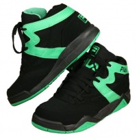 Fila M Squad Basketball Mid-top Shoes, FW00480-088, Black and Green Fila M Squad Basketball Mid-top Shoes, FW00480-088, Black and Green