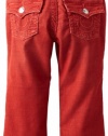 True Religion Boys 2-7 Jack Slim Fit Light Weight Overdye Cord, Tomato, 2