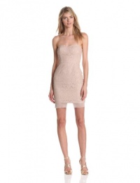BCBGMAXAZRIA Women's Roselle Fitted Strapless Lace Dress, Allure, 6 BCBGMAXAZRIA Women's Roselle Fitted Strapless Lace Dress, Allure, 6