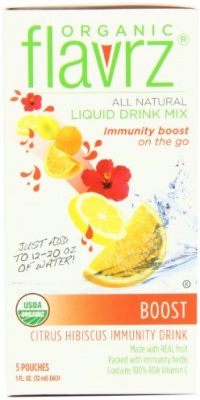Flavrz Drink Mix Organic Citrus Hibiscus Immunity Drink, 5-Count Single Serve Foil Packets (Pack of 6) Flavrz Drink Mix Organic Citrus Hibiscus Immunity Drink, 5-Count Single Serve Foil Packets (Pack of 6)