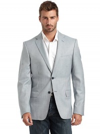 THE LOOKTweed designNotch lapelLong button cuff sleevesTwo-button front closure Chest welt pocketContoured seams through the waistFront flap pocketsBack double vented hemTHE FITAbout 29 from shoulder to hemTHE MATERIAL55% silk/45% woolFully linedCARE & ORIGINDry cleanMade in Croatia THE LOOKTweed designNotch lapelLong button cuff sleevesTwo-button front closure Chest welt pocketContoured seams through the waistFront flap pocketsBack double vented hemTHE FITAbout 29 from shoulder to hemTHE MATERIAL55% silk/45% woolFully linedCARE & ORIGINDry cleanMade in Croatia