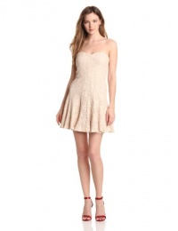BCBGMAXAZRIA Women's Lisanne Lace Bustier Dress, Almond Blossom, 4 BCBGMAXAZRIA Women's Lisanne Lace Bustier Dress, Almond Blossom, 4