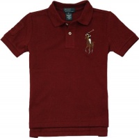 Polo Ralph Lauren Toddler Boys's Multicolor Big Pony Polo (7, Burgundy)