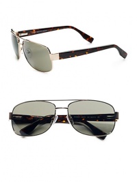 THE LOOKRectangular navigator style Metal framesBrow barPlastic tortoise armsSignature case includedTHE COLORGoldtone and tortoise with green lensesORIGINImportedPlease note: Actual lens is darker than shown.This item was originally available for purchase at Saks Fifth Avenue OFF 5TH stores. THE LOOKRectangular navigator style Metal framesBrow barPlastic tortoise armsSignature case includedTHE COLORGoldtone and tortoise with green lensesORIGINImportedPlease note: Actual lens is darker than shown.This item was originally available for purchase at Saks Fifth Avenue OFF 5TH stores.
