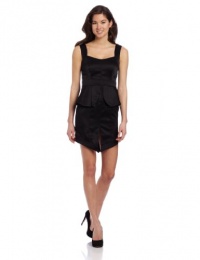XOXO Juniors Front Slit Peplum Dress, Black, 0/0 XOXO Juniors Front Slit Peplum Dress, Black, 0/0