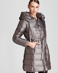 Perfectly packable, you never need be without Via Spiga's cozy puffer coat this winter. A luxe shine and plush pillow collar ensure cold-weather chic. Perfectly packable, you never need be without Via Spiga's cozy puffer coat this winter. A luxe shine and plush pillow collar ensure cold-weather chic.