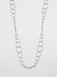 From the Dot Collection. This nature-inspired style from a socially and environmentally responsible brand features a sterling silver dot and hoop chain in a graduating design. Sterling silverLength, about 36Lobster clasp closureImported