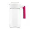 40 Oz Airtight Jug with White Lid and Silicone Handle in Raspberry