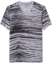 Keep your style flowing freely with this striped t-shirt from INC International Concepts. Keep your style flowing freely with this striped t-shirt from INC International Concepts.