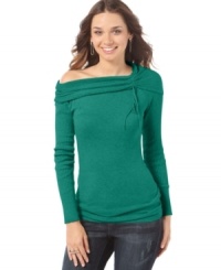 Supremely soft, Sweater Project's lightweight shirt will quickly become one of your fave go-to tops! Pair with worn-in denim for a hot look. Supremely soft, Sweater Project's lightweight shirt will quickly become one of your fave go-to tops! Pair with worn-in denim for a hot look.