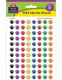 Teacher Created Resources Colorful Paw Prints Mini Stickers Value Pack (4742) Teacher Created Resources Colorful Paw Prints Mini Stickers Value Pack (4742)