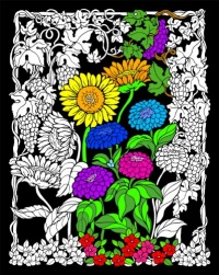 Sunflower Garden - 16x20 Fuzzy Velvet Poster Sunflower Garden - 16x20 Fuzzy Velvet Poster